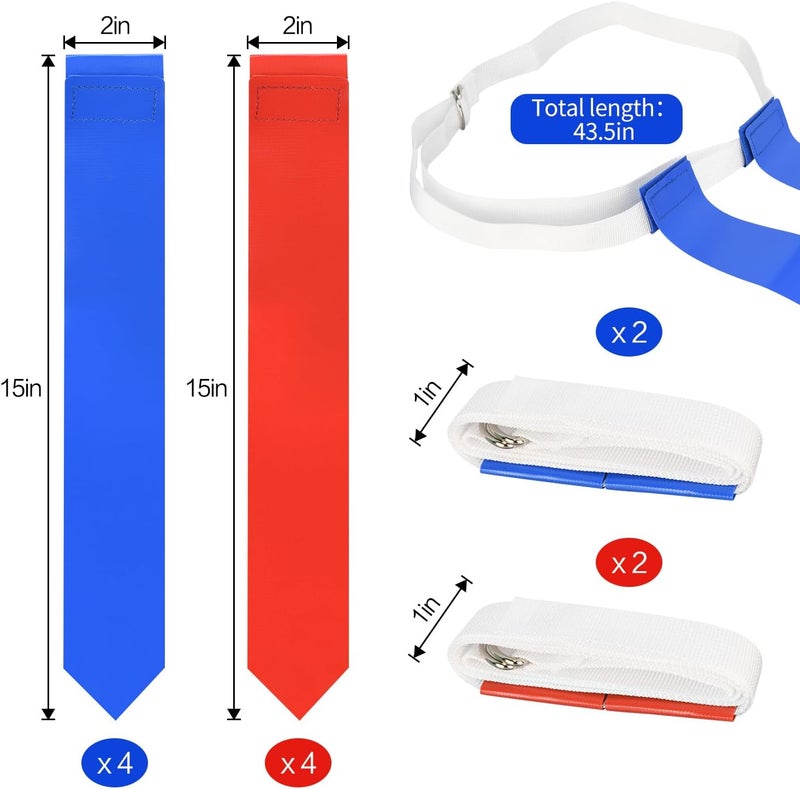 DkOvn Flag Football Set, Flag Football Belts with Flags, Easy Tear Away Belt for Youths, Adult Players of Flag Football - Image 4